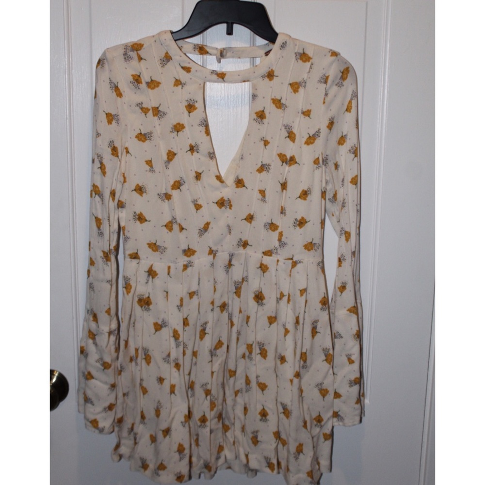 Free People White Flower Dress